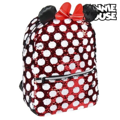 Σχολική Τσάντα Minnie Mouse Πούλιες Κόκκινο Μαύρο