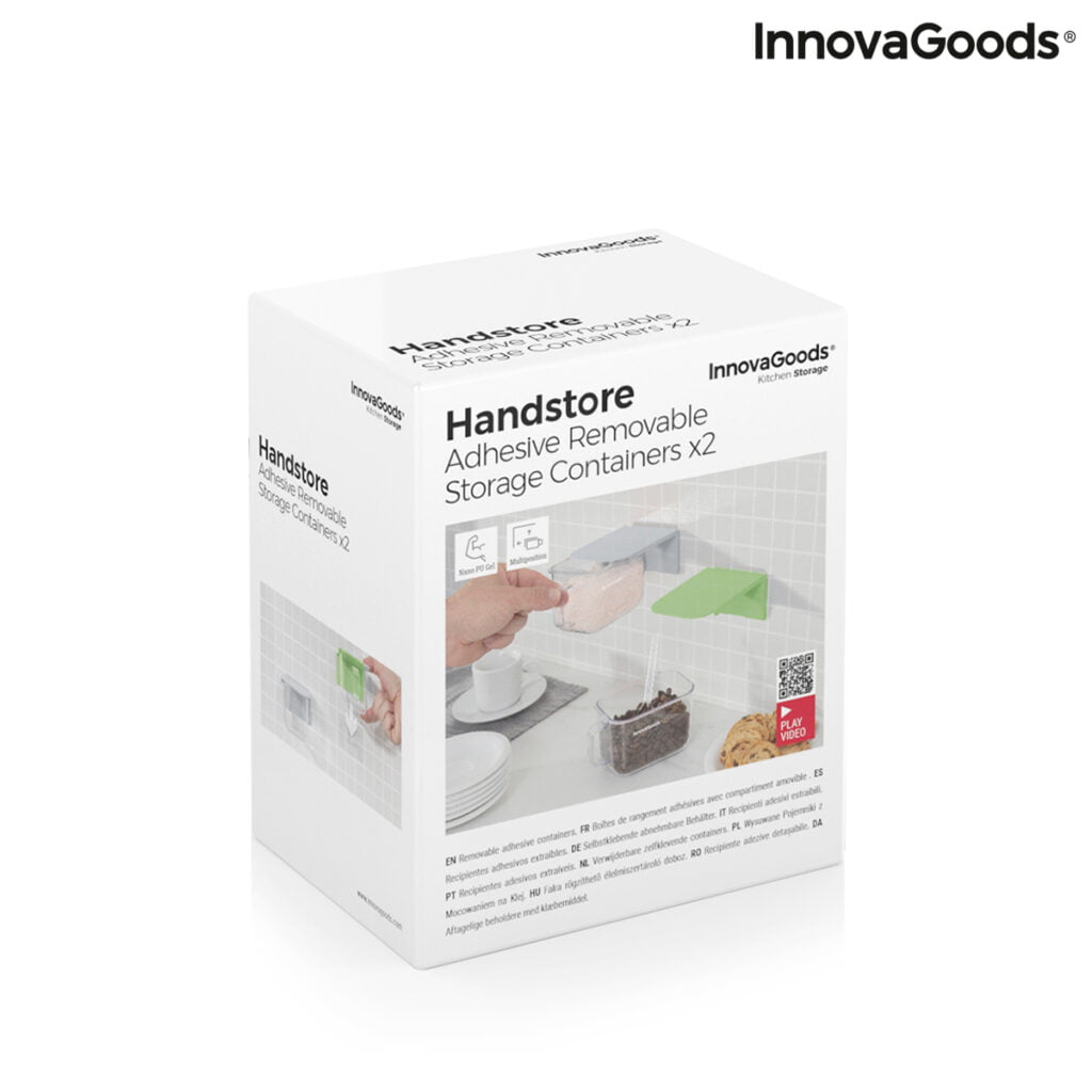 Αφαιρούμενα αυτοκόλλητα δοχεία κουζίνας Handstore InnovaGoods Πακέτο των 2 τεμ