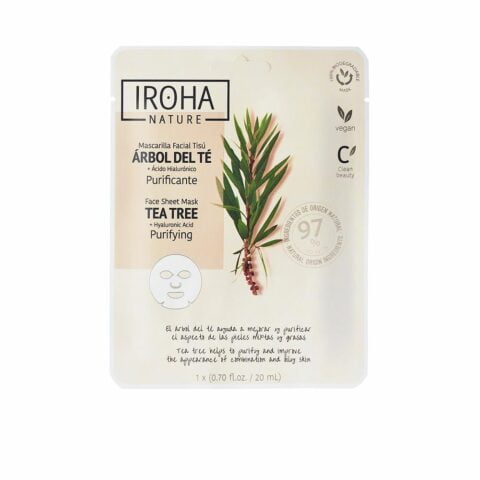 Μάσκα Καθαρισμού Iroha Nature Υαλουρονικό Οξύ δέντρων τσαγιού (20 ml)