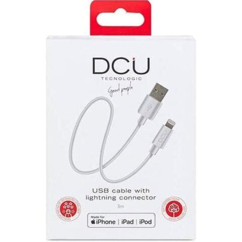 Καλώδιο USB για  iPad/iPhone DCU 3 m Λευκό