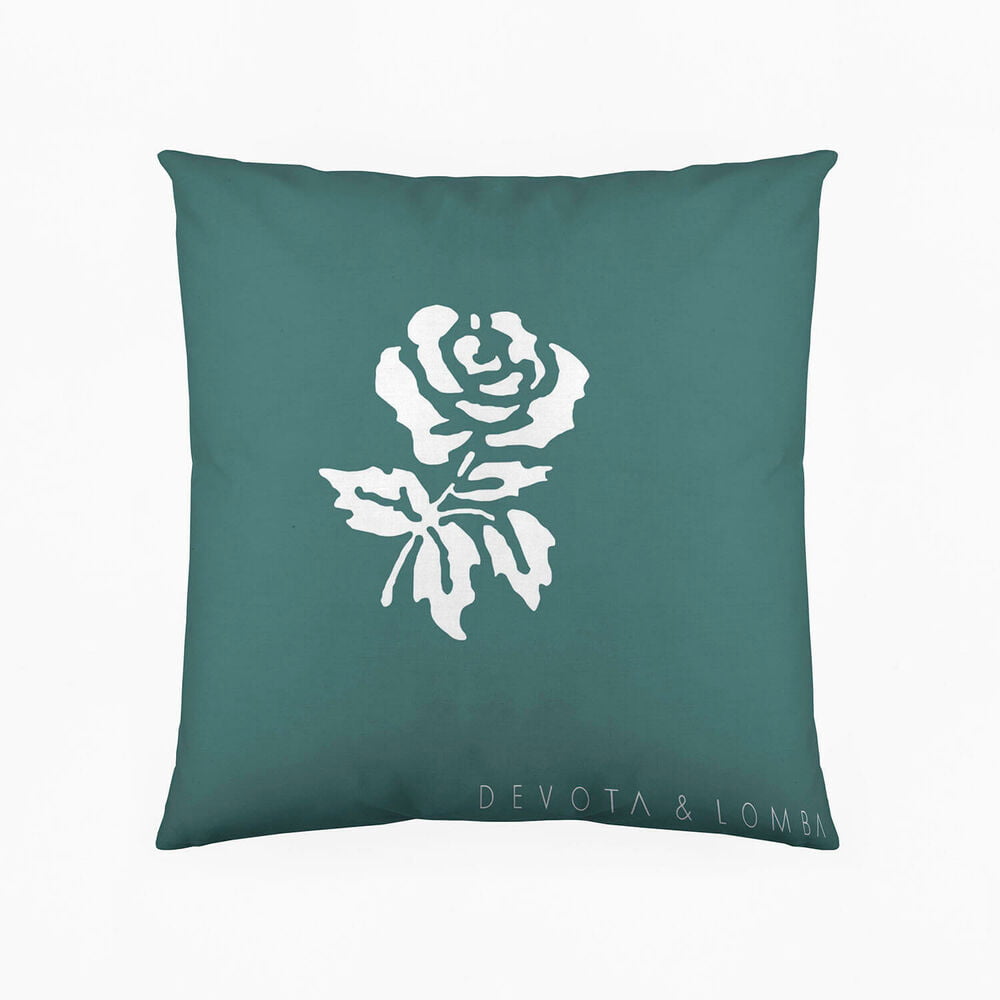 Κάλυψη μαξιλαριού Roses Green Devota & Lomba (60 x 60 cm)