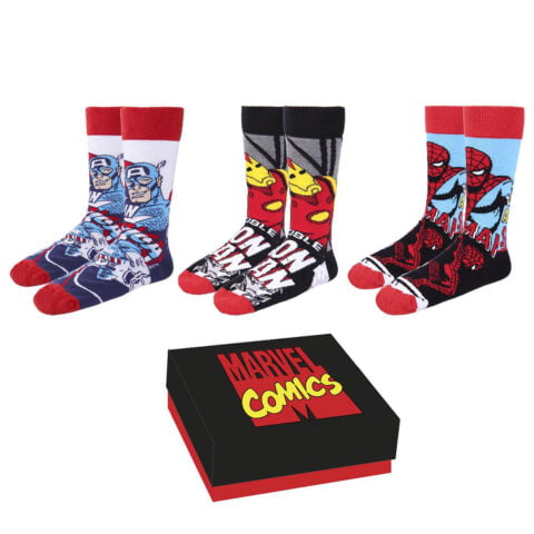 Κάλτσες Marvel MV-2200008645 Για άνδρες και γυναίκες 3 ζευγάρια Πολύχρωμο Ένα μέγεθος (40-46)