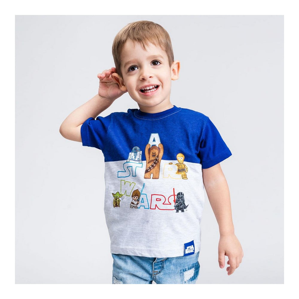 Παιδικό Μπλούζα με Κοντό Μανίκι Star Wars x2 Γκρι