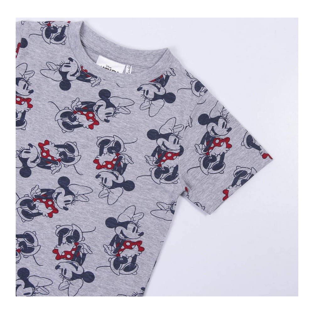 Παιδικό Μπλούζα με Κοντό Μανίκι Minnie Mouse Γκρι
