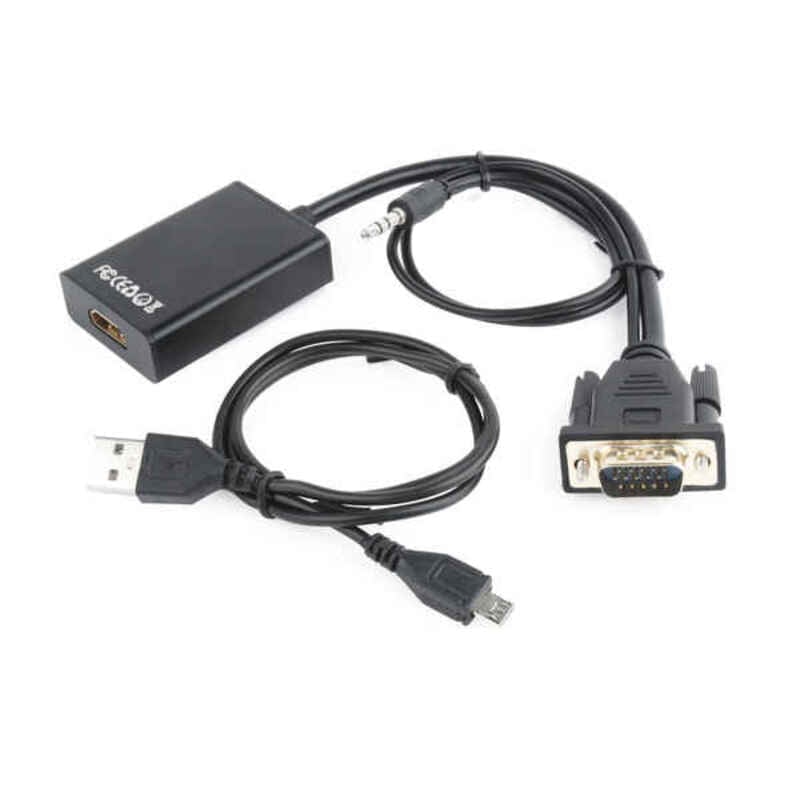 Αντάπτορας VGA σε HDMI με Ήχο GEMBIRD Μαύρο