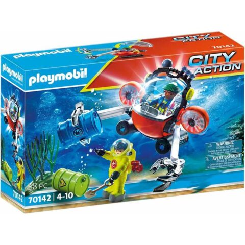 Playset Playmobil City Action Environment Mission Υποβρύχιο 70142 (58 pcs)