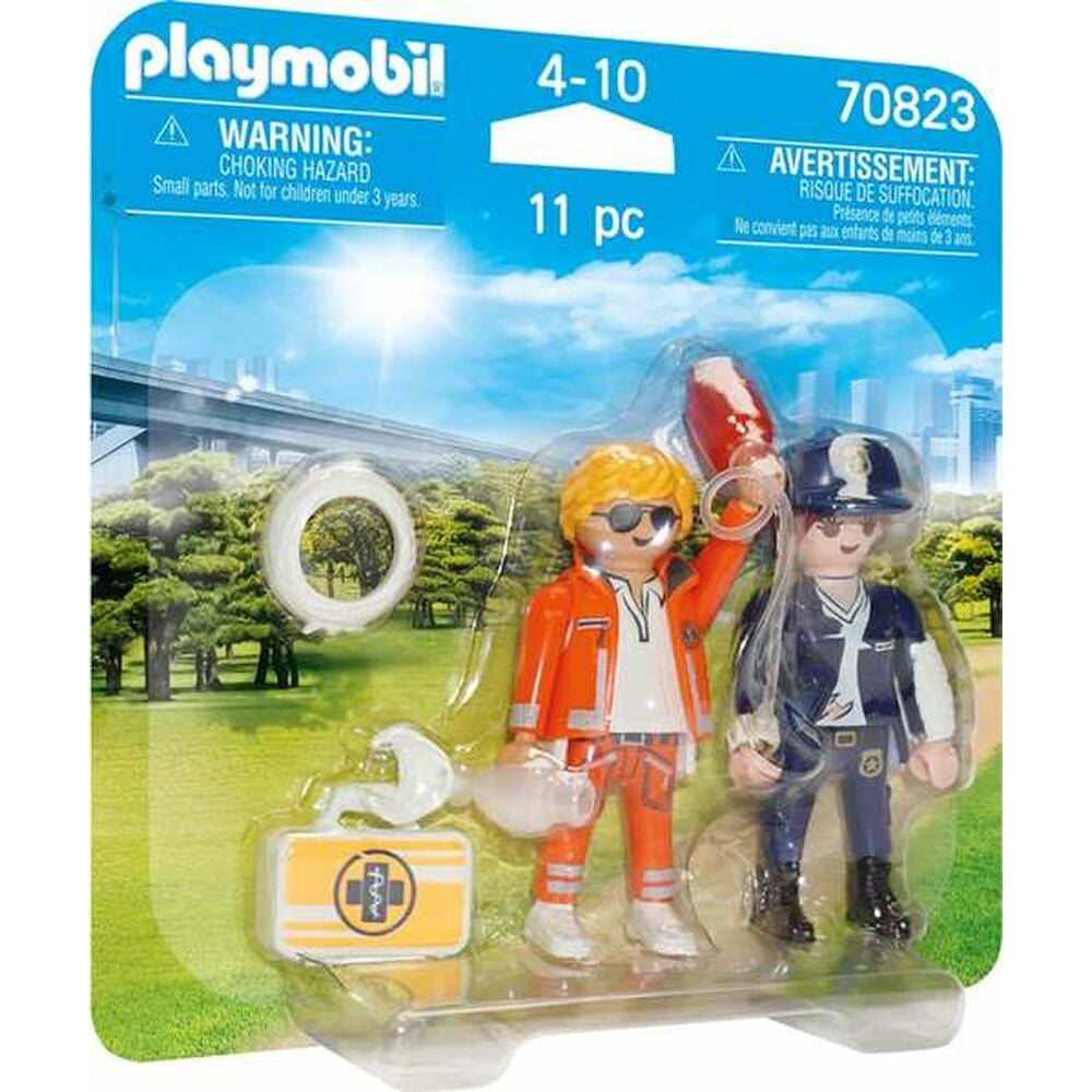 Playset Playmobil Duo Pack Doctor Αστυνόμος 70823 (11 pcs)