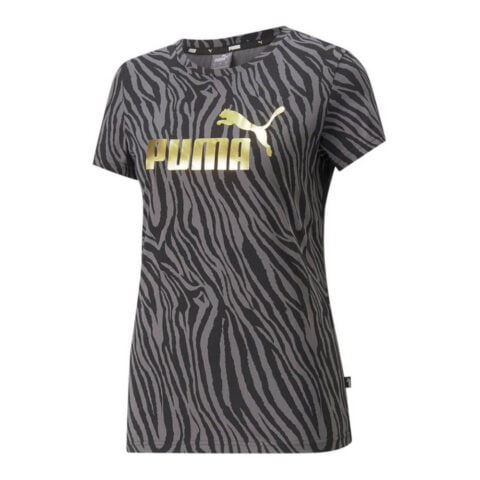 Μπλουζάκι Puma Essentials Tiger AOP Γκρι Μαύρο
