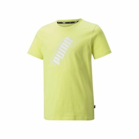 Παιδικό Μπλούζα με Κοντό Μανίκι Puma Power Logo Κίτρινο