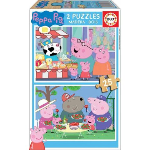 Παζλ Educa Peppa Pig (2 x 25 pcs)