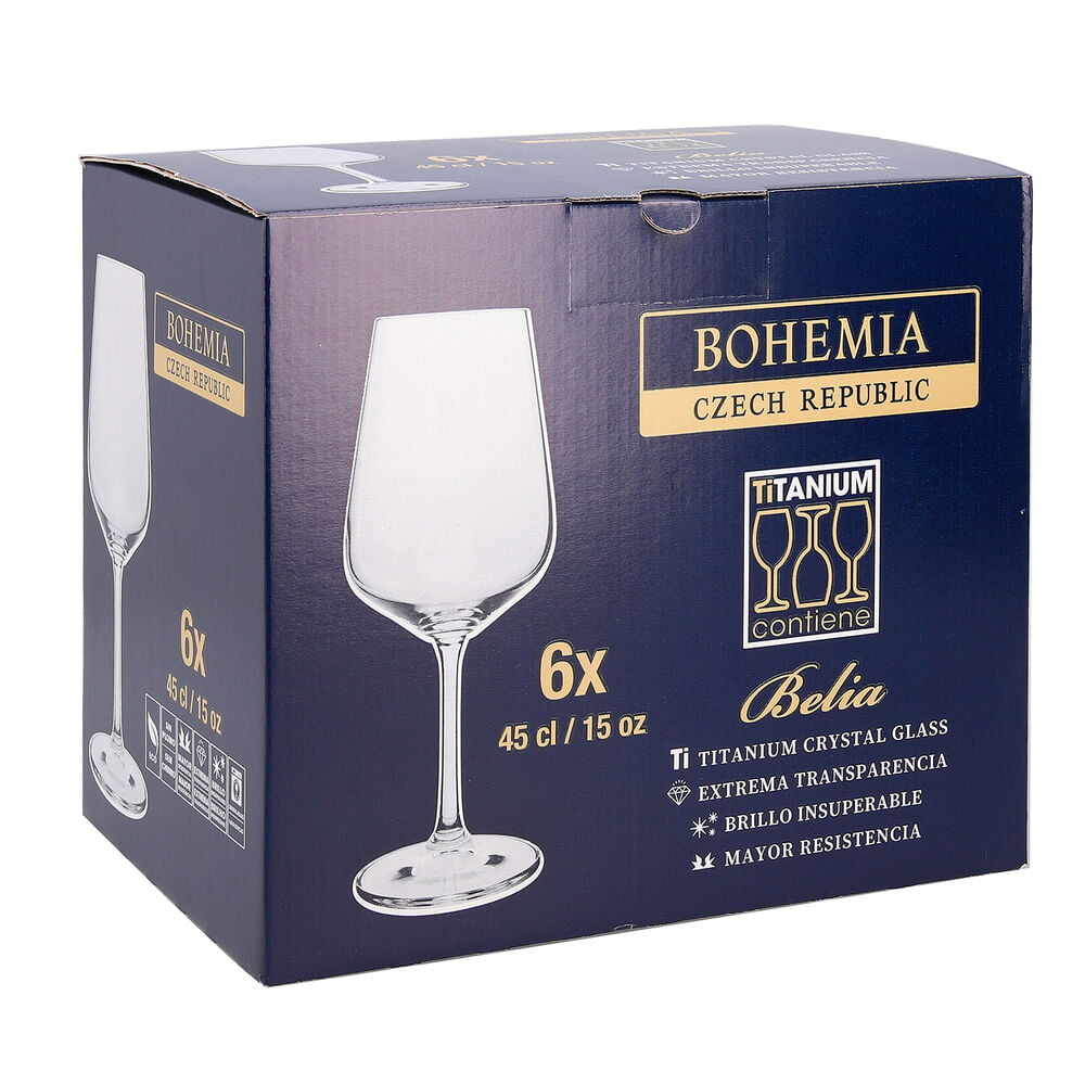 Ποτήρι κρασιού Belia Bohemia x6 (45 cl)