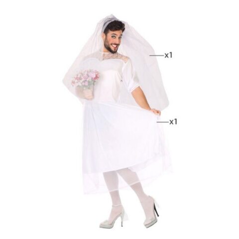 Αποκριάτικη Στολή για Ενήλικες (2 pcs) Νύφη Γαμήλιο φόρεμα