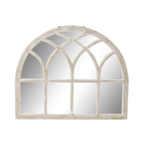 Τοίχο καθρέφτη DKD Home Decor Λευκό Ξύλο Κρυστάλλινο Ξύλο από Μάνγκο Ρομαντικό Μαρινάτος 90 x 2