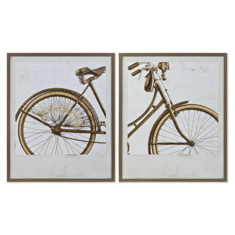 Πίνακας DKD Home Decor Κρυστάλλινο Καμβάς Ποδήλατο (69 x 3 x 83 cm)