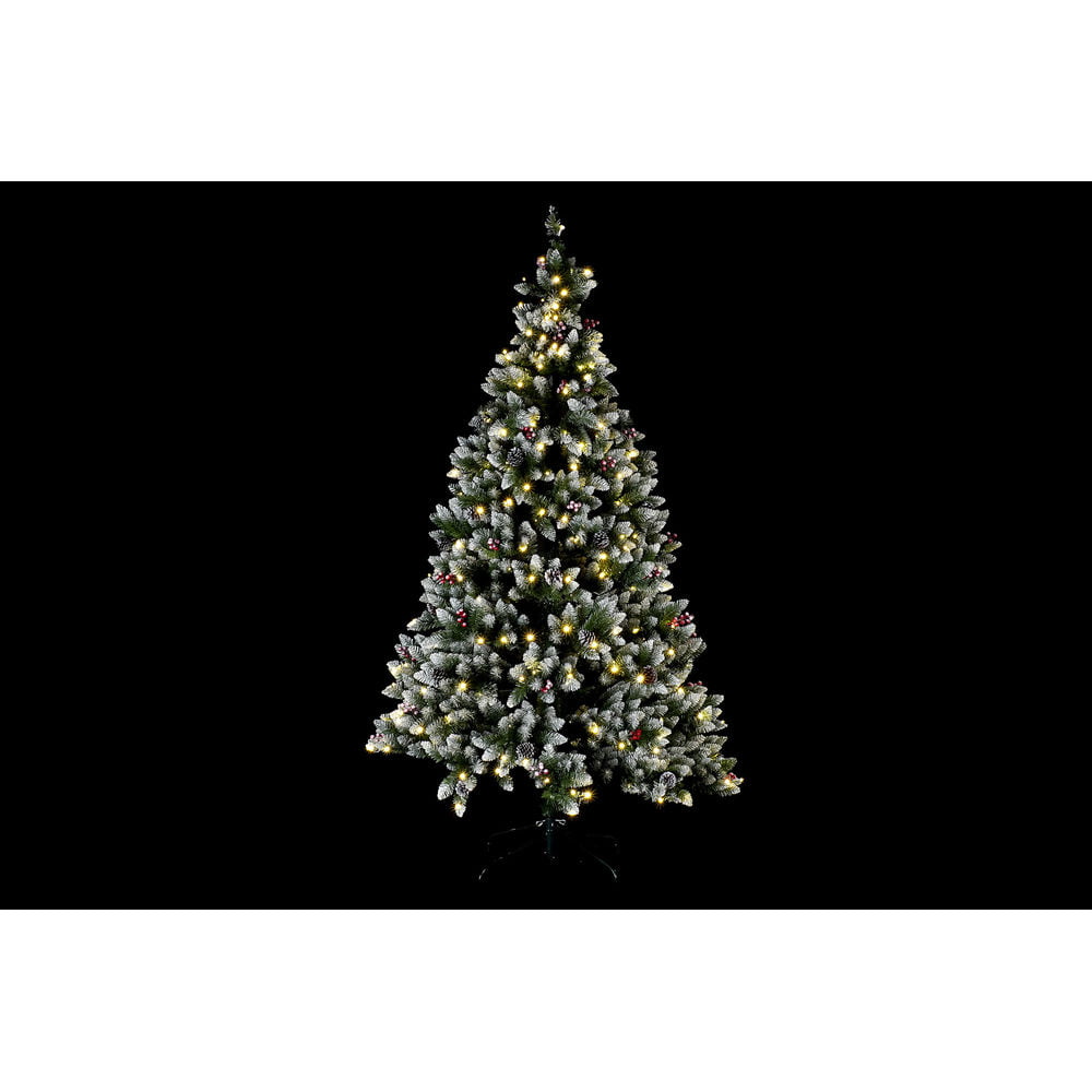Χριστουγεννιάτικο δέντρο DKD Home Decor Πράσινο PVC Ανανάδες Χιονισμένο 120 x 120 x 180 cm