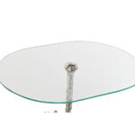 Βοηθητικό Τραπέζι DKD Home Decor Διαφανές Αλουμίνιο Κρυστάλλινο Ασημί Άλογο (54 x 39 x 57 cm)