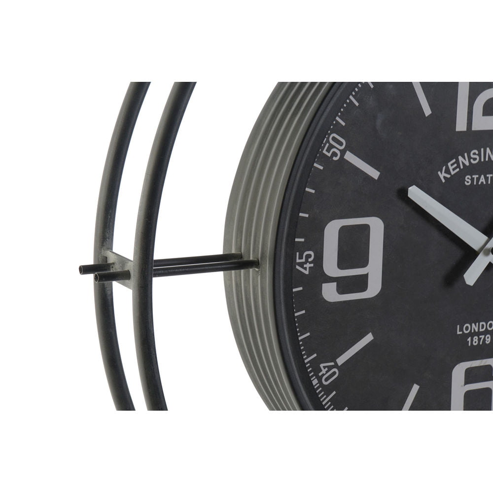 Ρολόι Τοίχου DKD Home Decor Κρυστάλλινο Μαύρο Σίδερο (64 x 9 x 73 cm)