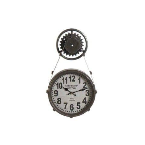 Ρολόι Τοίχου DKD Home Decor Κρυστάλλινο Μαύρο Σίδερο (33 x 8 x 58 cm)