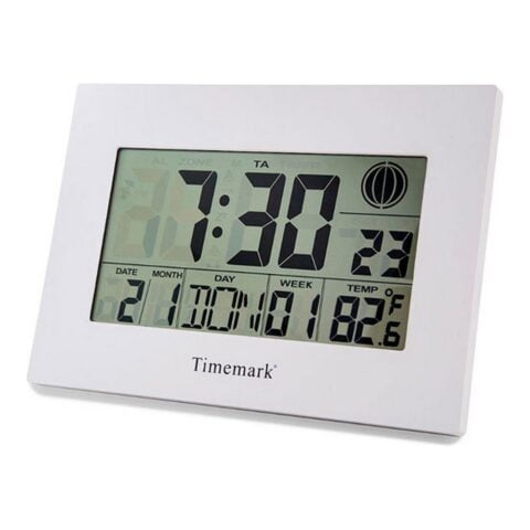 Ρολόι Τοίχου με θερμόμετρο Timemark Λευκό (24 x 17 x 2 cm)