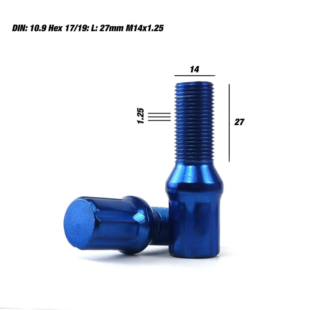 Set Παξιμάδια OMP 27 mm Μπλε 20 uds M14 x 1