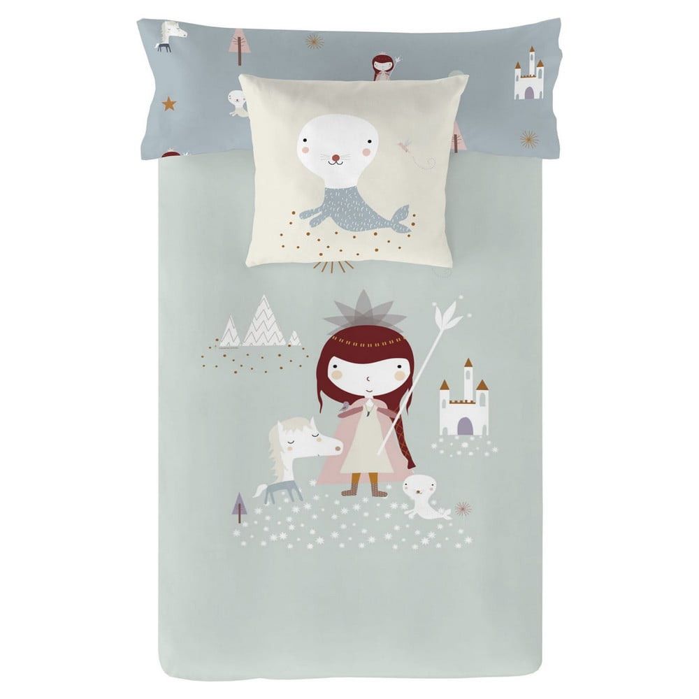 Κάλυψη παπλώματος Haciendo el Indio Lady Snow Αναστρέψιμη (180 x 220 cm) (Kρεβάτι 105/110 εκ)