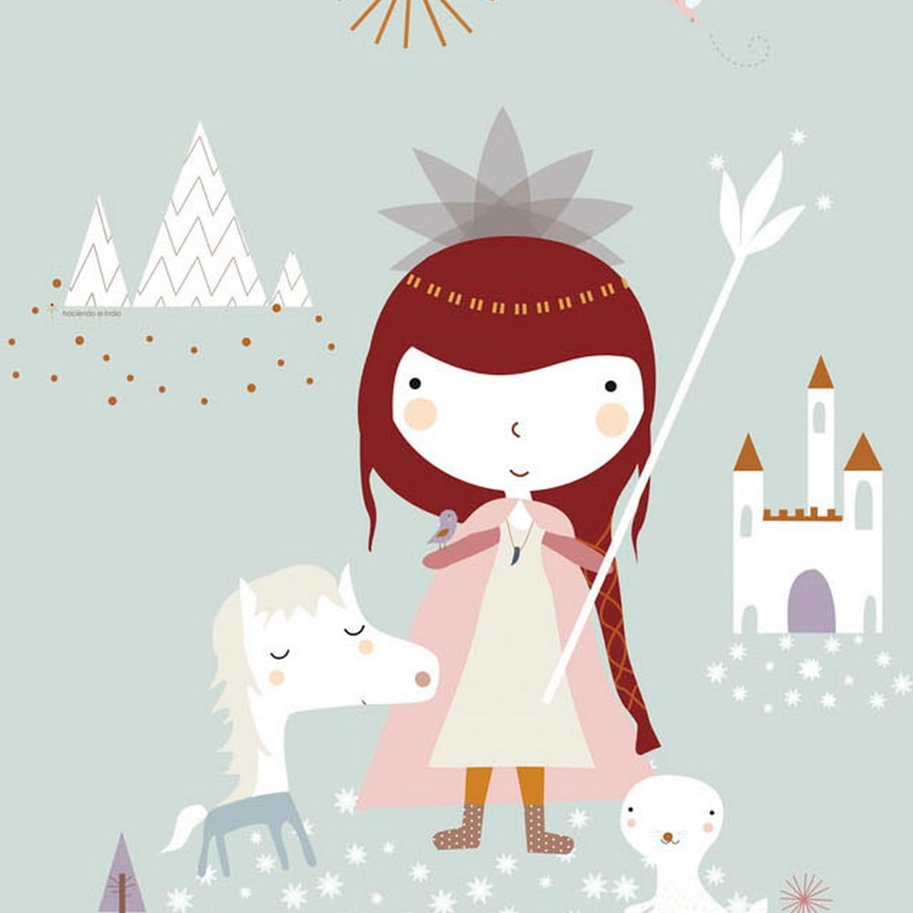 Κάλυψη παπλώματος Haciendo el Indio Lady Snow Αναστρέψιμη (180 x 220 cm) (Kρεβάτι 105/110 εκ)
