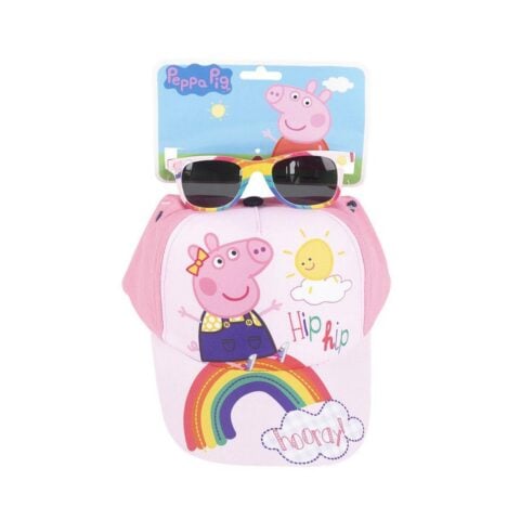 Ρύθμιση Peppa Pig Γυαλιά Ηλίου Ροζ Σκουφί (2 pcs)