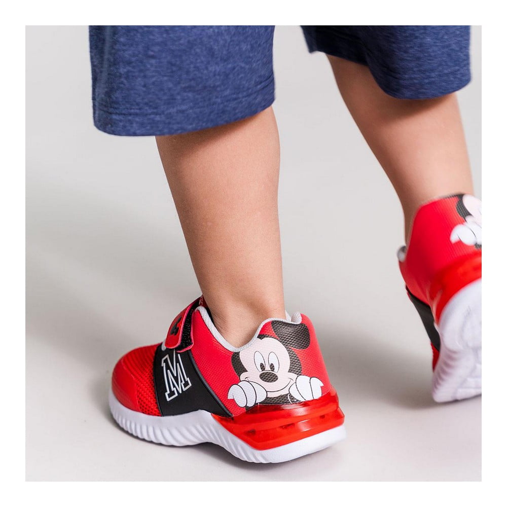 Αθλητικα παπουτσια με LED Mickey Mouse Κόκκινο