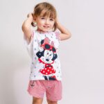 Kαλοκαιρινή παιδική πιτζάμα Minnie Mouse Κόκκινο Λευκό