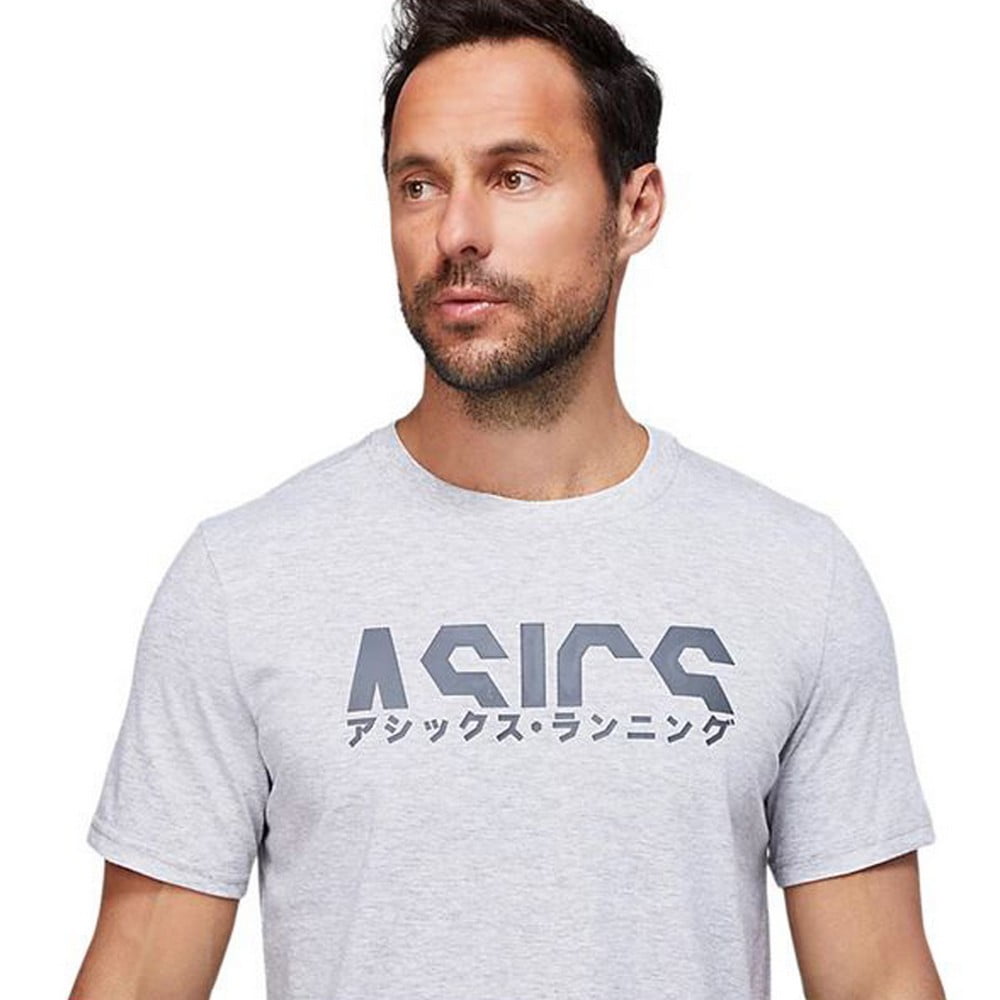 Ανδρική Μπλούζα με Κοντό Μανίκι Asics Katakana Ανοιχτό Γκρι