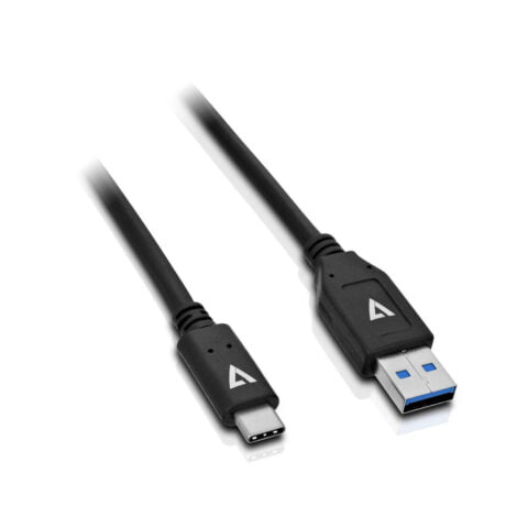Καλώδιο USB A σε USB C V7 V7U2C-1M-BLK-1E      Μαύρο 1 m