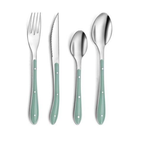 Μαχαιροπίρουνα Amefa Bistro Πράσινο Μέταλλο (24 pcs)
