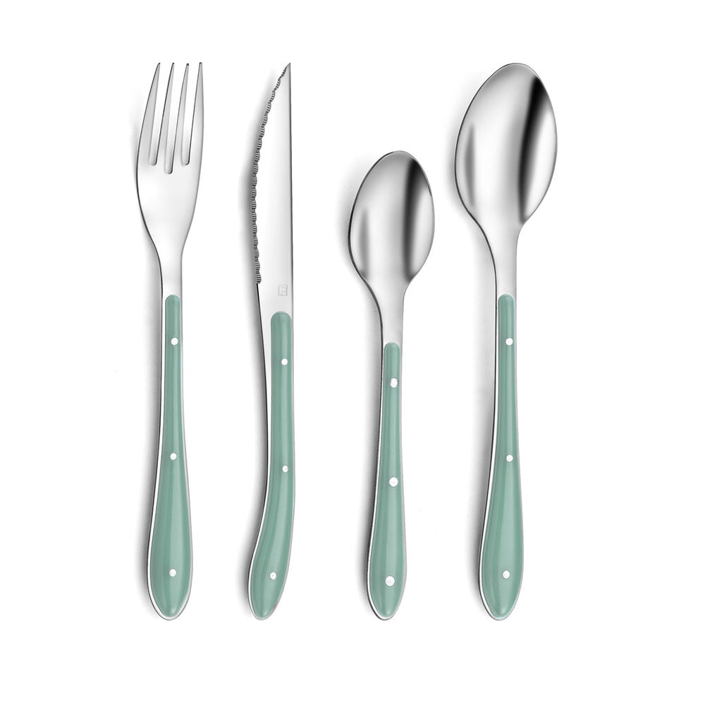 Μαχαιροπίρουνα Amefa Bistro Πράσινο Μέταλλο (24 pcs)