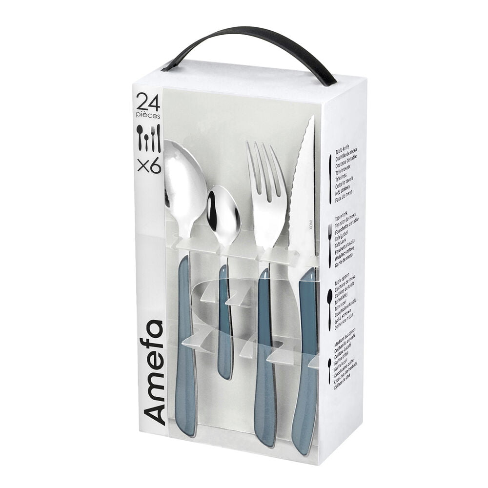 Μαχαιροπίρουνα Amefa Eclat Ναυτικό Μπλε Μέταλλο (24 pcs)