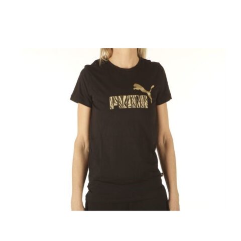 Γυναικεία Μπλούζα με Κοντό Μανίκι Puma Graphic W Μαύρο