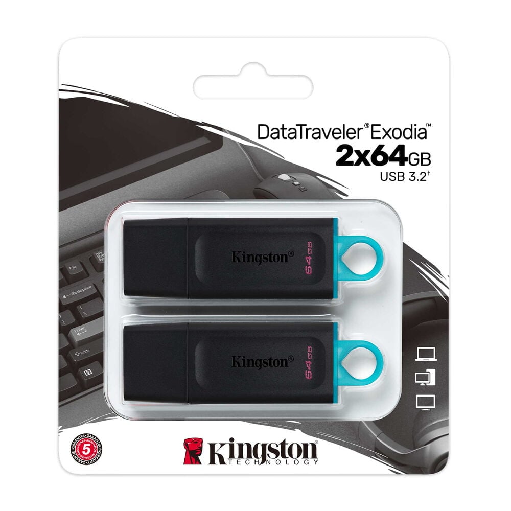 Στικάκι USB Kingston DataTraveler Exodia Πράσινο 64 GB 2 pcs