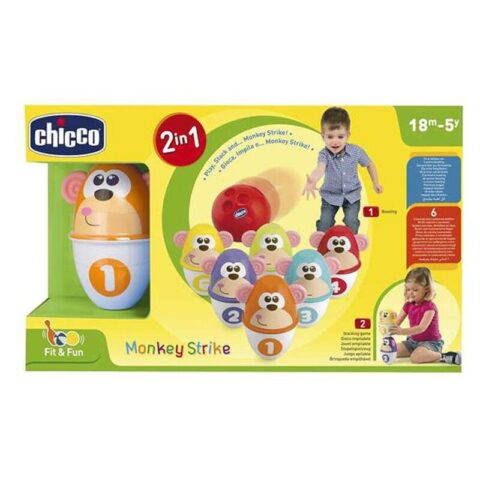 Παιχνίδι Μπόουλινγκ Monkey Strike Chicco (7 pcs)