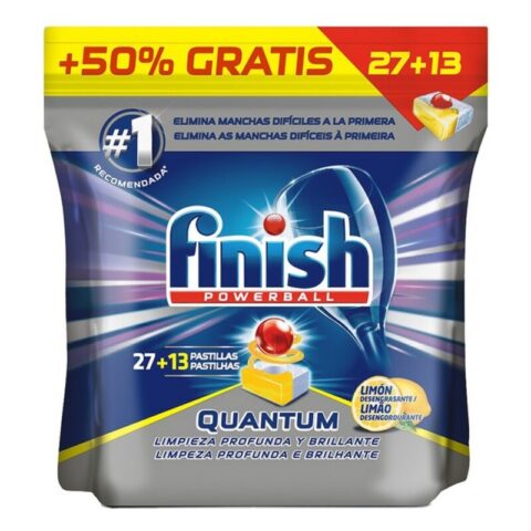 Ταμπλέτες για το Πλυντήριο Πιάτων Finish Quantum Lemon 27+13 δόσεις