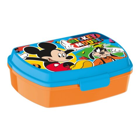 Κουτί για Sandwich Mickey Mouse Happy smiles Πλαστική ύλη Κόκκινο Μπλε (17 x 5.6 x 13.3 cm)