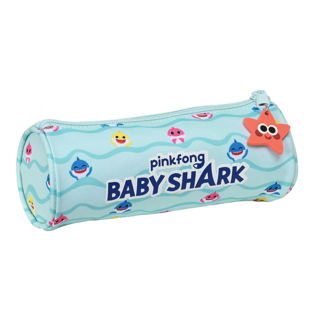 Κυλινδρική Κασετίνα Baby Shark Beach Day Ανοιχτό Μπλε (20 x 7 x 7 cm)