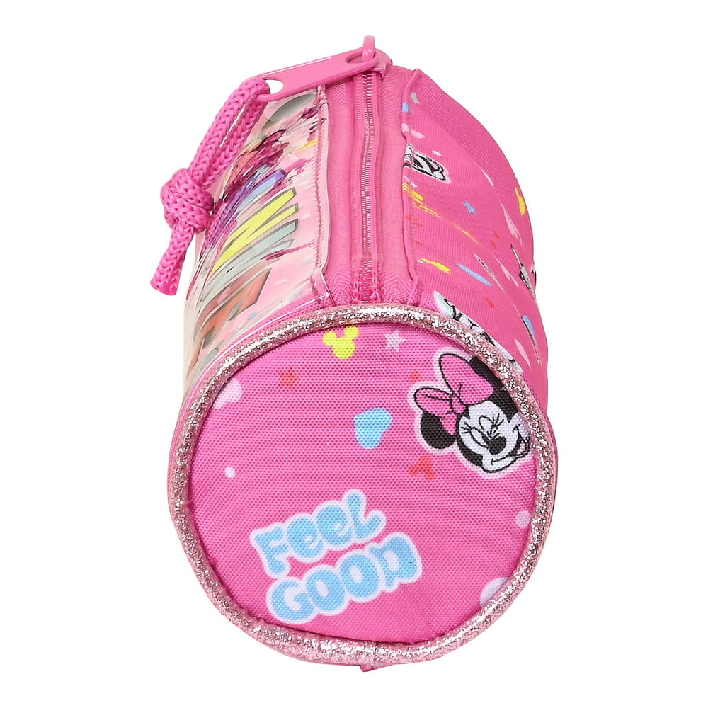 Κυλινδρική Κασετίνα Minnie Mouse Lucky Ροζ (20 x 7 x 7 cm)