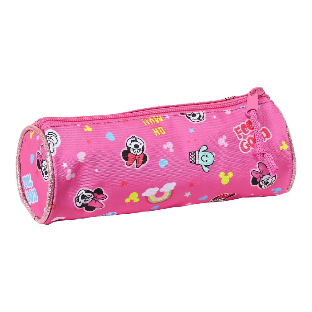 Κυλινδρική Κασετίνα Minnie Mouse Lucky Ροζ (20 x 7 x 7 cm)