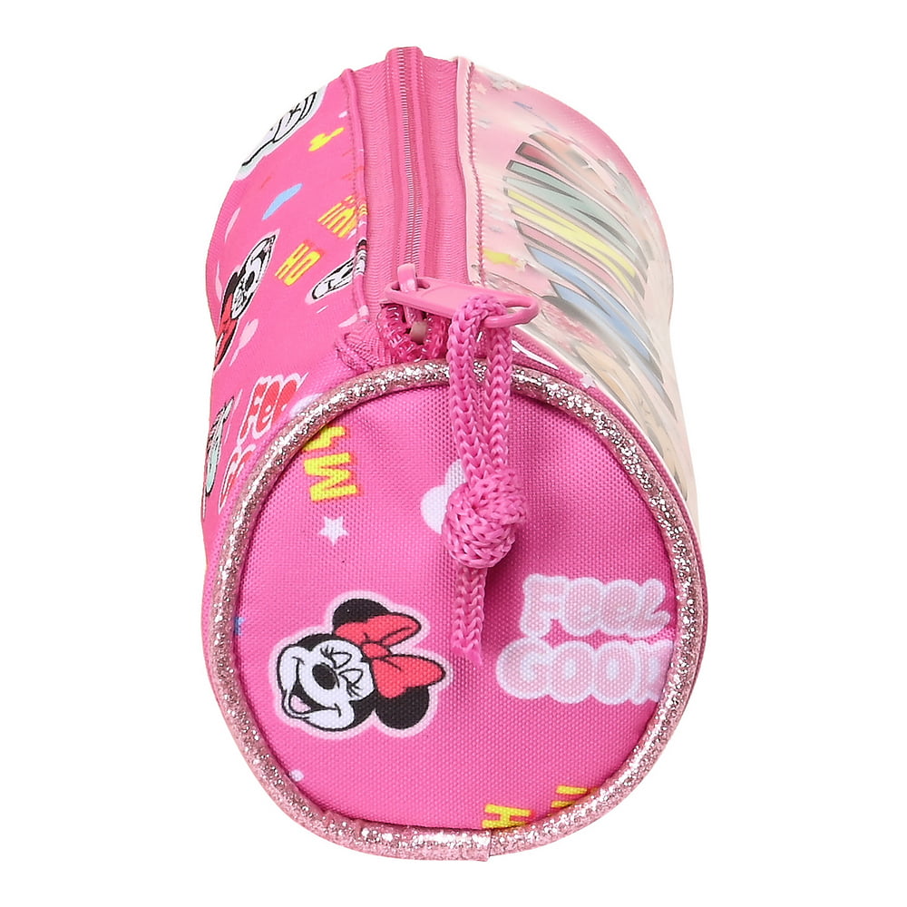 Κυλινδρική Κασετίνα Minnie Mouse Lucky Ροζ (20 x 7 x 7 cm)