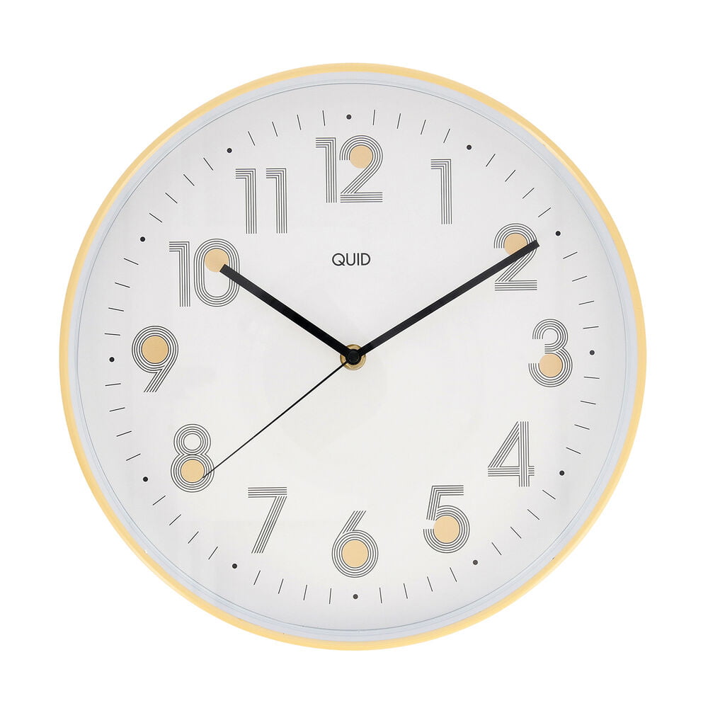 Ρολόι Τοίχου Quid Κίτρινο Πλαστική ύλη (30 cm)