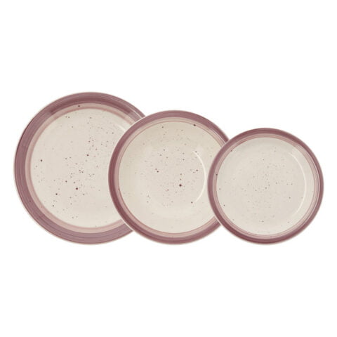 Επιτραπέζια σκεύη Quid Allegra Peoni Ροζ Λευκό Κεραμικά (18 Τεμάχια)