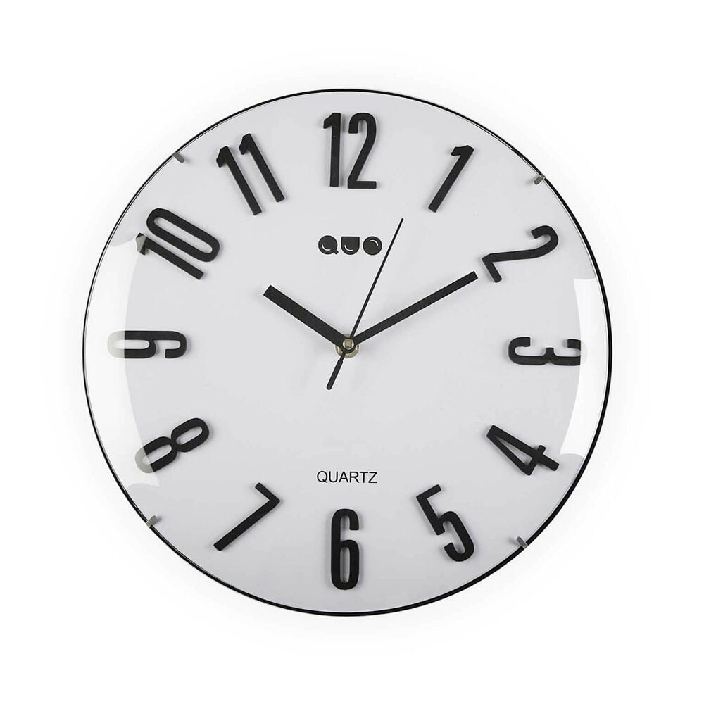 Ρολόι Τοίχου Versa Λευκό Κρυστάλλινο