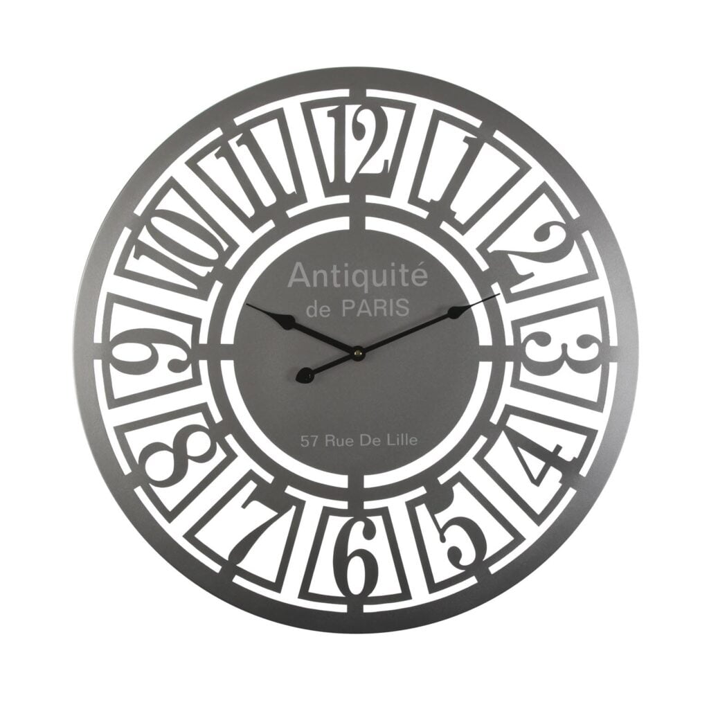 Ρολόι Τοίχου Versa 18191476 Ασημί Μέταλλο Vintage 60 x 60 x 5 cm