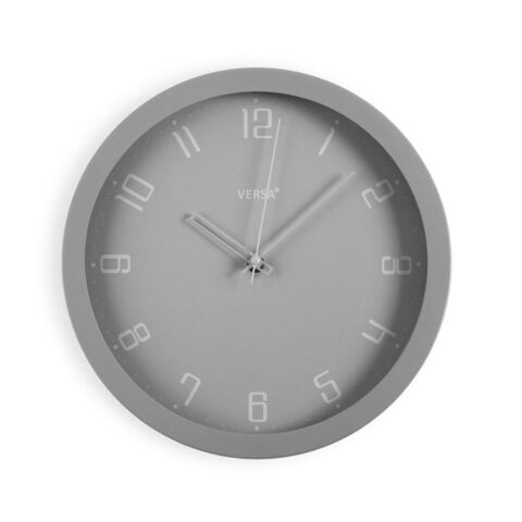 Ρολόι Τοίχου Versa Γκρι πολυπροπυλένιο Χαλαζίας 4