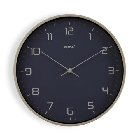 Ρολόι Τοίχου Versa Μπλε Ξύλο PU (30