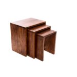 Βοηθητικό Τραπέζι DKD Home Decor Ξύλο Καφέ ξύλο ακακίας (51 x 36 x 51 cm) (31 x 35 x 31 cm) (41 x 35 x 41 cm) (3 pcs)